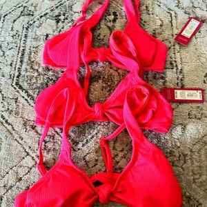 Bright pink Xhilaration bathing suit tops